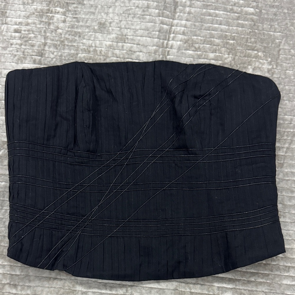 Per Se Elegant Black Strapless Top